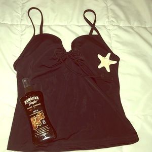 Victoria’s Secret black tankini top underwire 34-A